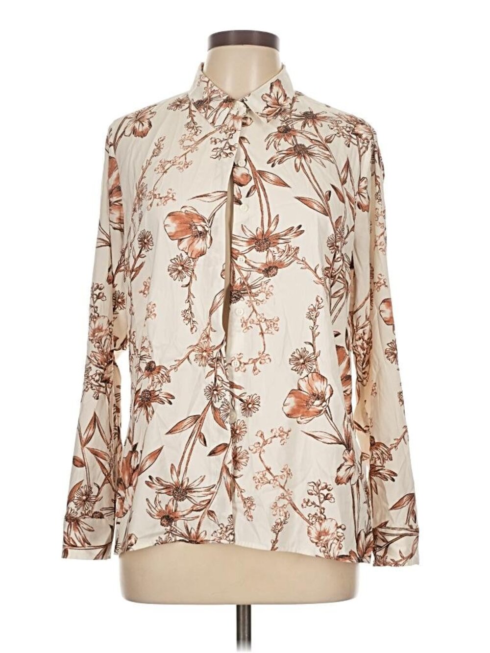 Express Long sleeve floral patter button down
